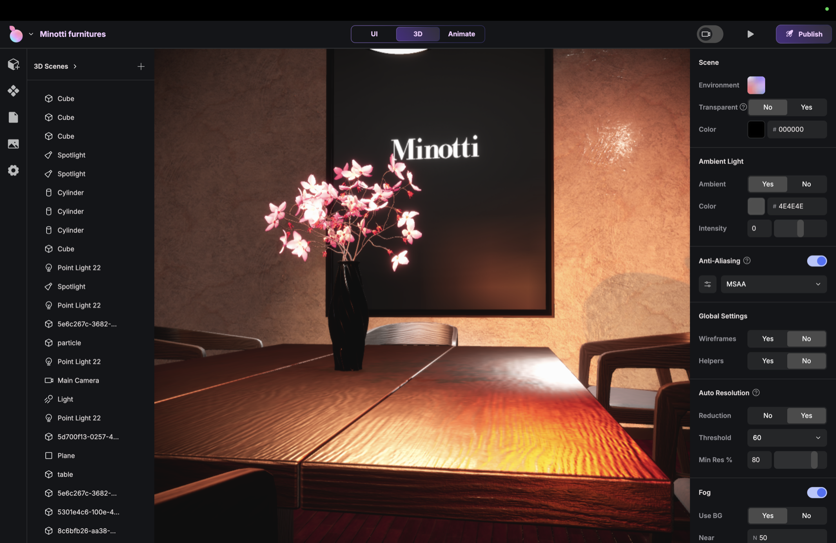 Cinematic lighting & material calibration